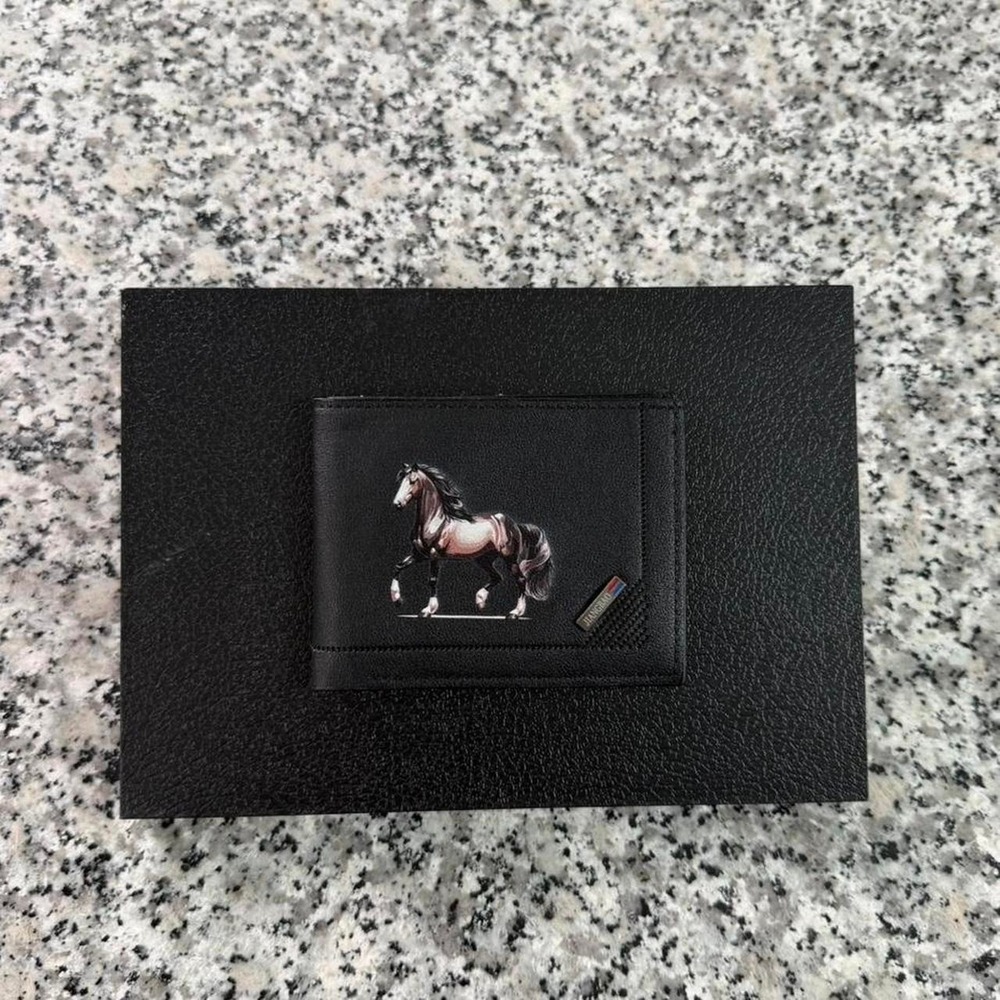 Western Horse Black Y2k Novelty Wallet Brand New